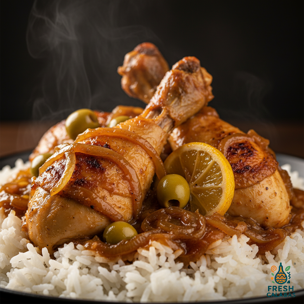 Kit Solo Yassa Poulet - gros plan sauce oignons