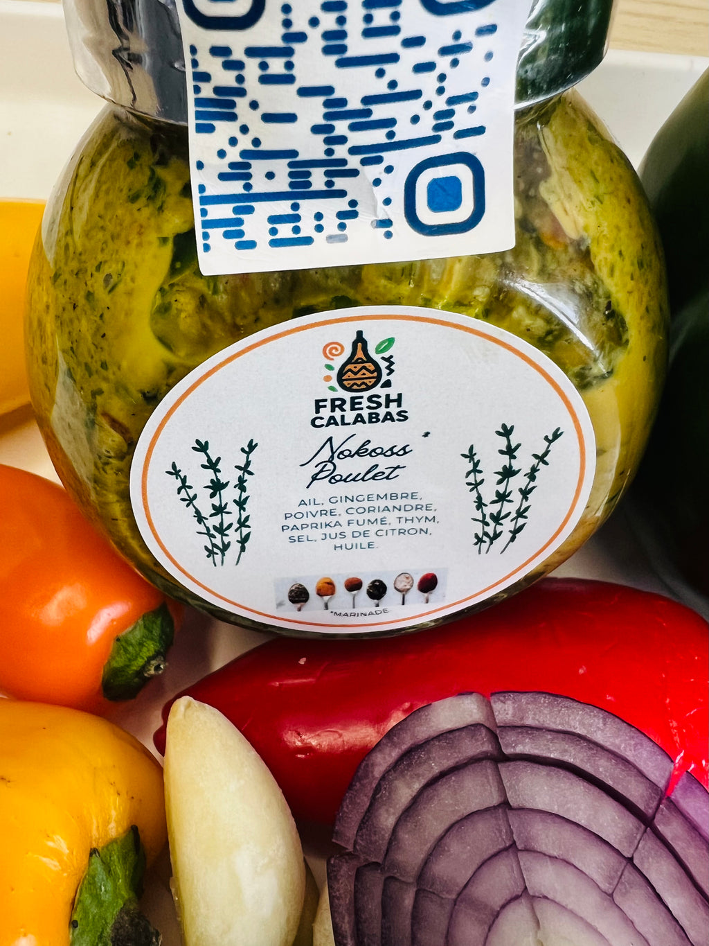 Nokoss Poulet Fresh Calabas - Ail, gingembre, poivre, coriandre, paprika fumé
