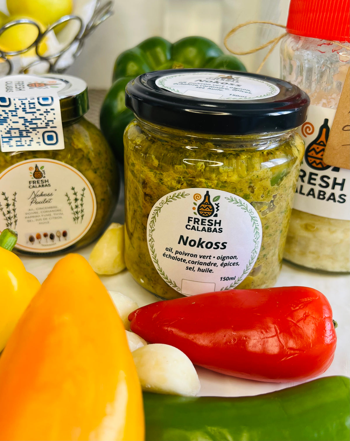Nokoss Fresh Calabas - Vue rapprochée avec légumes
